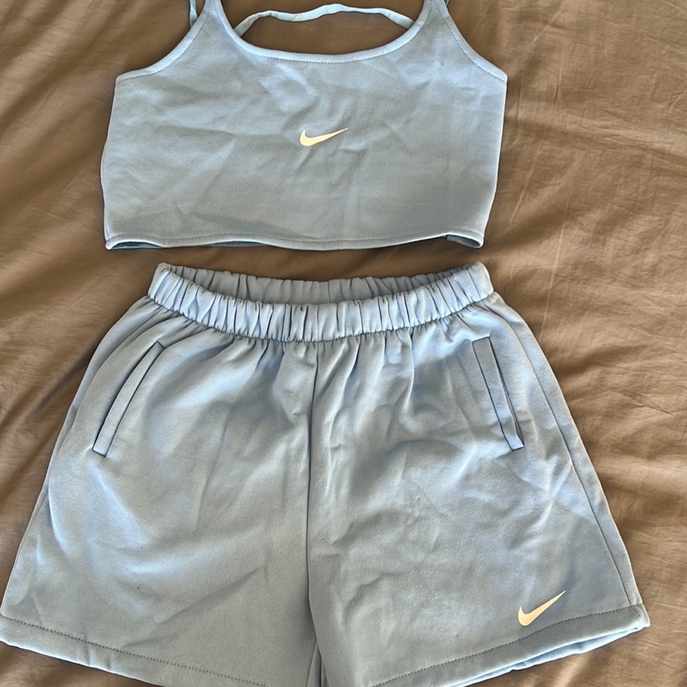 Nike swoosh two piece shorts set